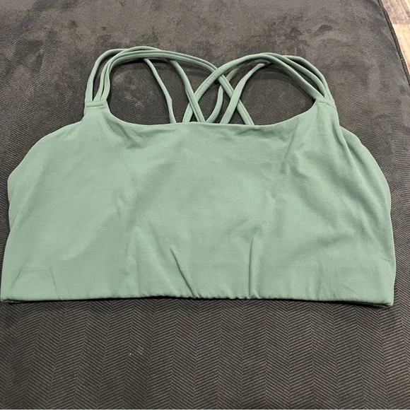 Athleta Green Strappy Sports Bra - Picture 1 of 3